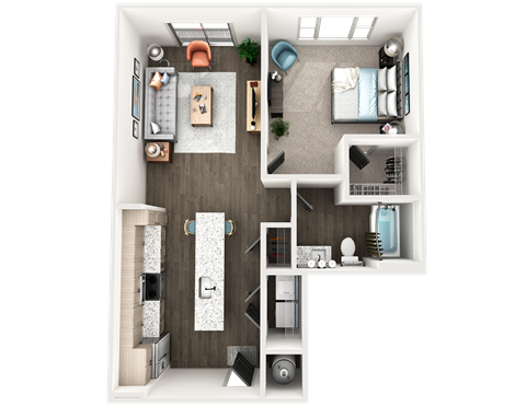 1 bed 1 bath G at The Wren Apartments, Lawrenceville , GA